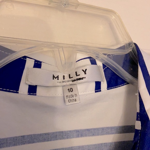 Summery semi formal blue and white dress - Picture 3 of 3